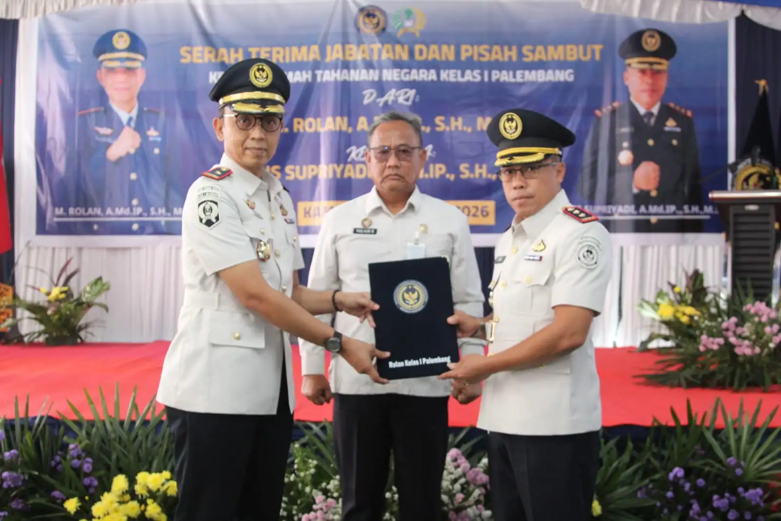 Serah Terima Jabatan Kepala Rutan Kelas I Palembang, Aris Supriyadi Resmi Lanjutkan Kepemimpinan dari M. Rolan