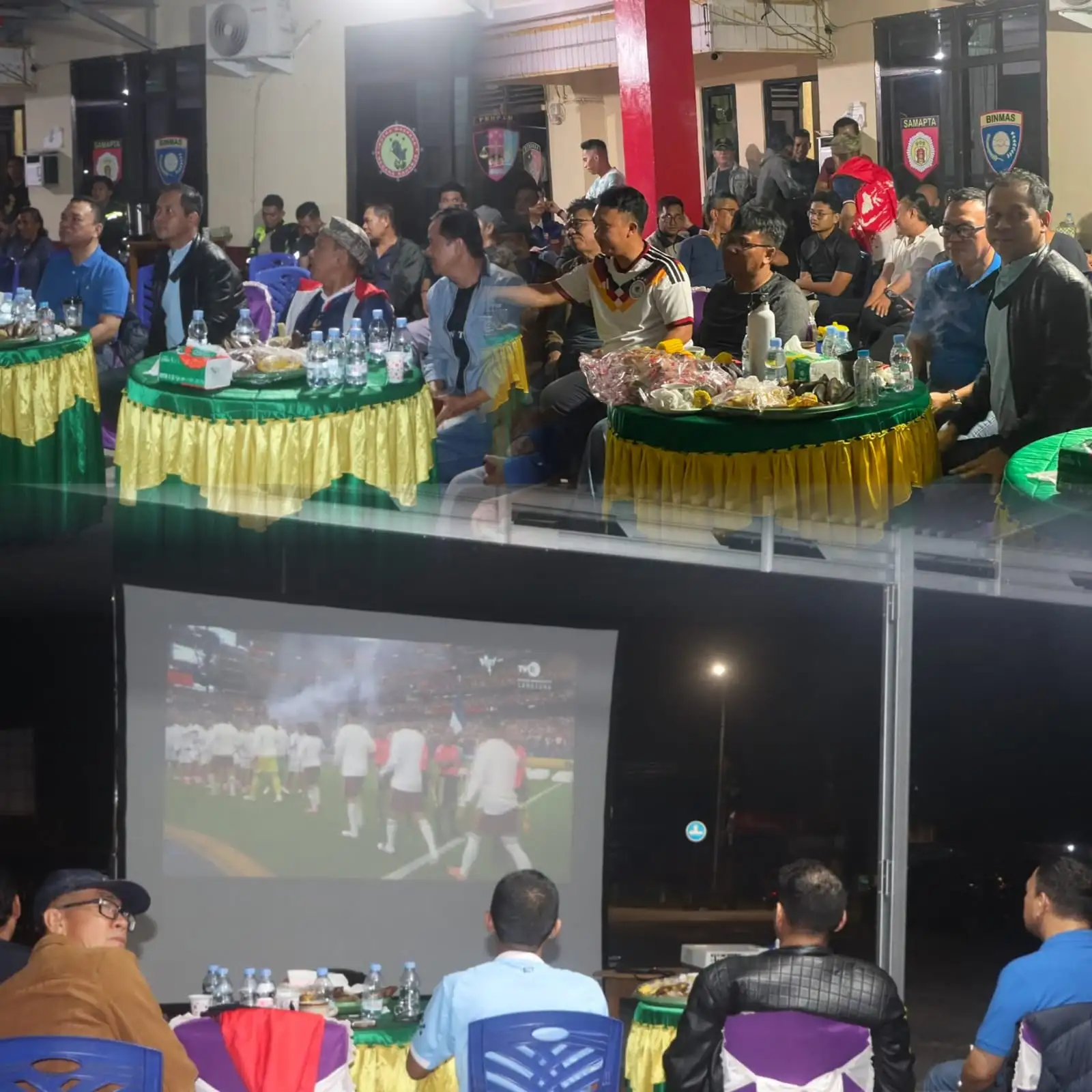 Kapolres Empat Lawang Bersama Bupati, Kajari, Forkopimda dan Forkopimcam Gelar Nobar Semifinal Piala Dunia 2026 Prancis vs Spanyol