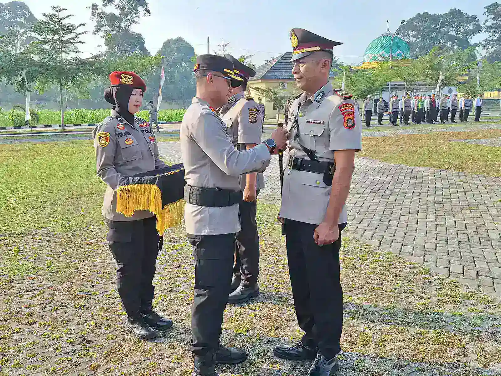 Polres Musi Rawas Utara Gelar Sertijab Kasat Samapta, Kapolres Musi Rawas Utara Tekankan Profesionalitas dan Pengabdian