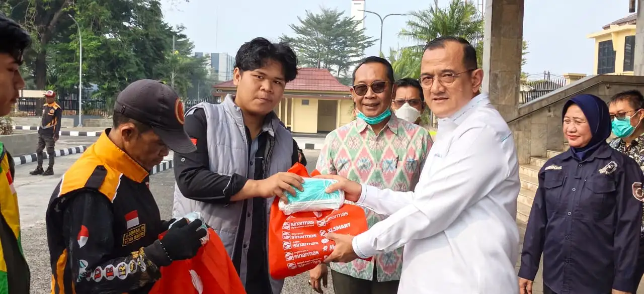 APHI, Pemprov Sumsel dan Mitra APP Group Libatkan 80 Relawan Bagikan 8.000 Masker