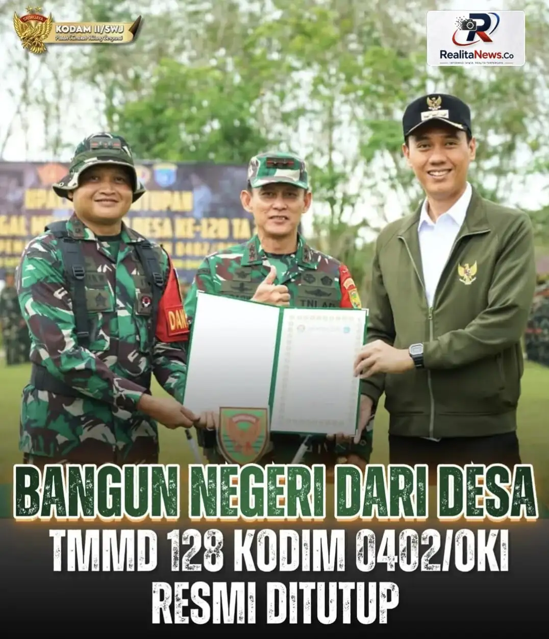 Kemanungalan TNI-Rakyat TMMD Ke 128 Resmi Ditutup, Infrastruktur Mesuji Makmur OKI Kini Makin Prima 