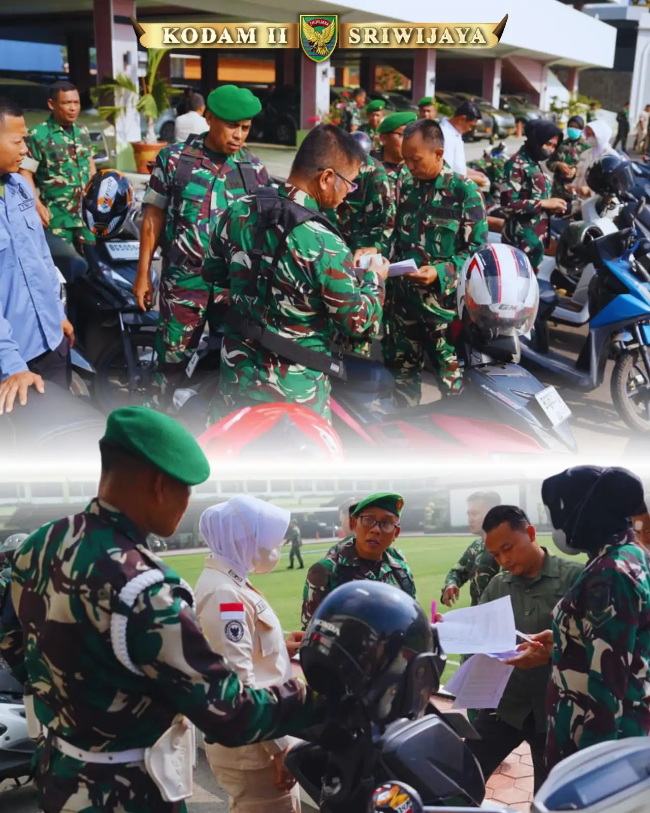 Sidak Ranmor Di Makodam II/Swj, Tertibkan Administrasi Kendaraan Dinas Dan Pribadi