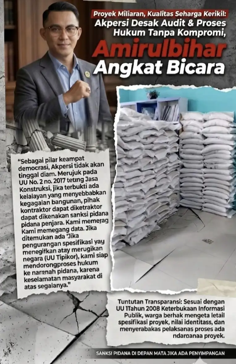 Dugaan Kegagalan Konstruksi Kantor Lurah Ogan Baru dan Urgensi Audit Transparansi Publik