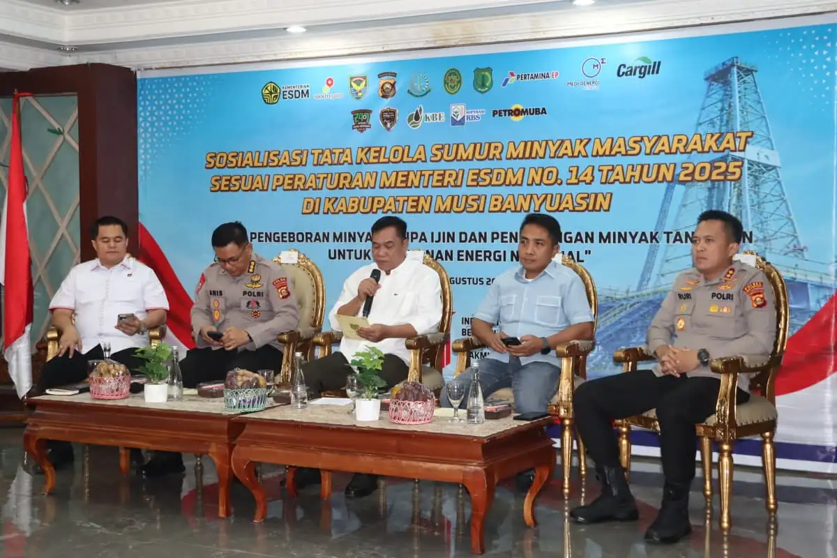 Stop Pengeboran Ilegal, Polda Sumsel dan Pemkab Muba Sosialisasikan Tata Kelola Sumur Minyak